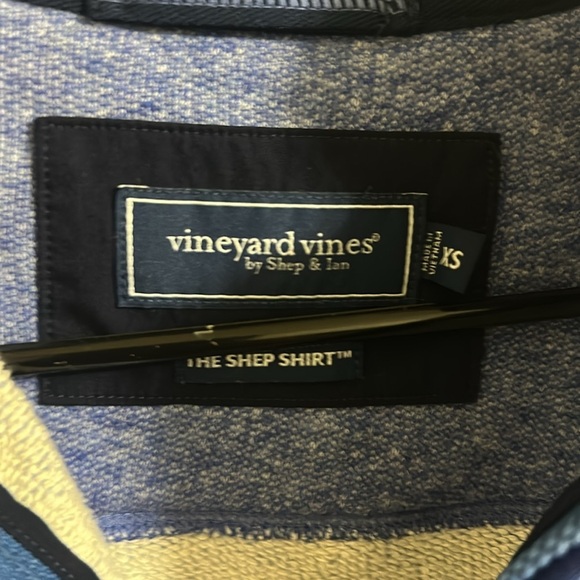 EUC Vineyard Vines Men’s XS Shep Shirt Quarter Zip Pullover Blue - Picture 2 of 5
